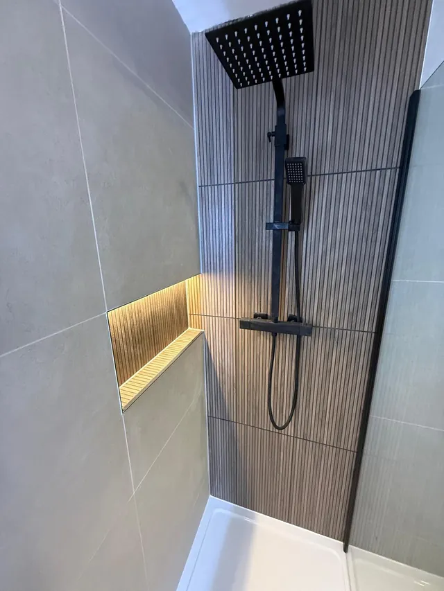 Walk-in shower installation by DPB Plumbing & Bathrooms, Wigan - completed project 1