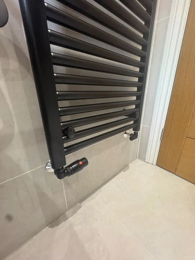 Designer towel radiator installed by DPB Plumbing & Bathrooms, Wigan - completed project 1