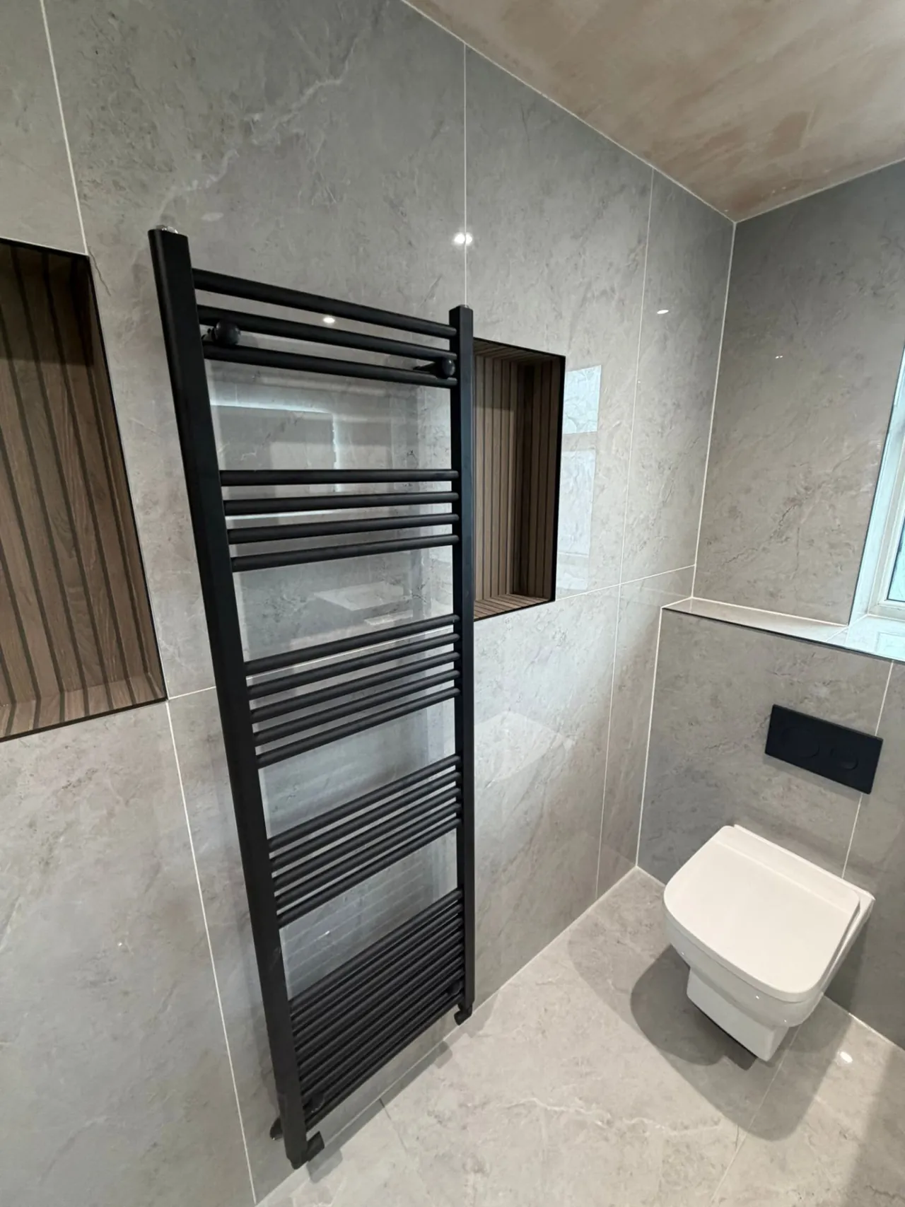 Designer towel radiator installed by DPB Plumbing & Bathrooms, Wigan - completed project 9