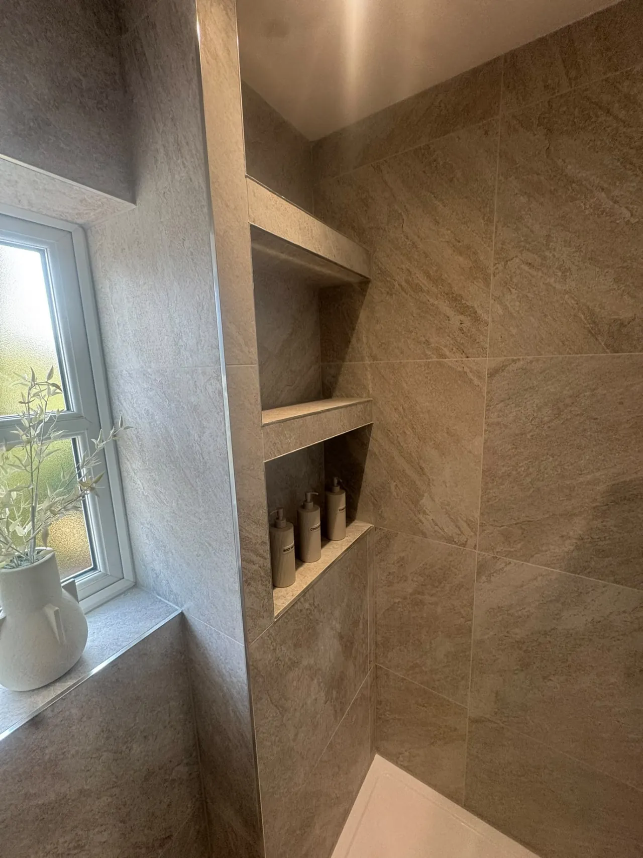Bathroom wall and floor tiling completed by DPB Plumbing & Bathrooms, Wigan - completed project 6