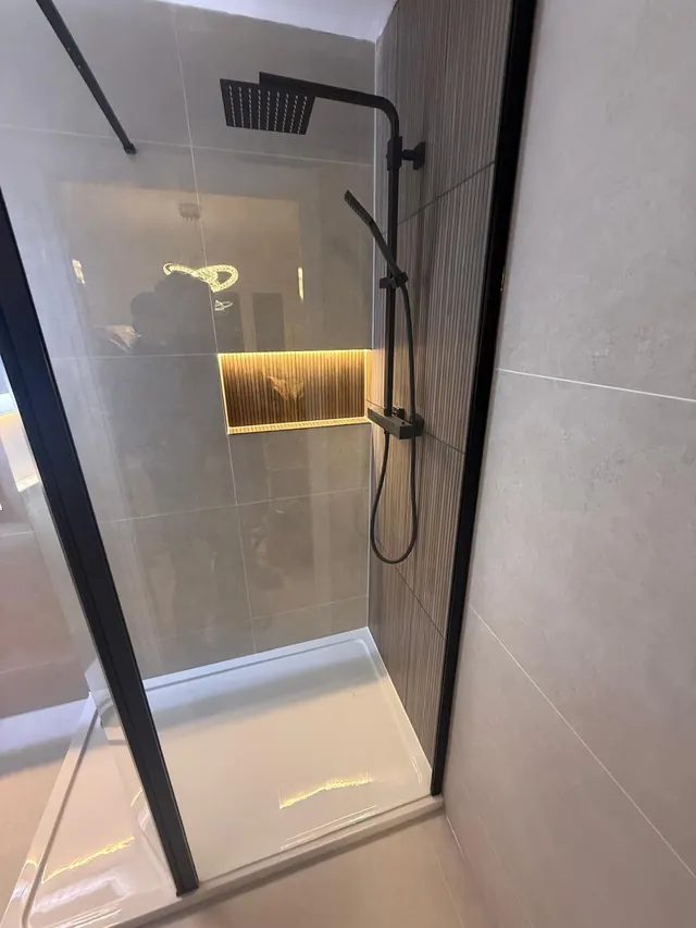 Walk-in shower installation by DPB Plumbing & Bathrooms, Wigan - completed project 3